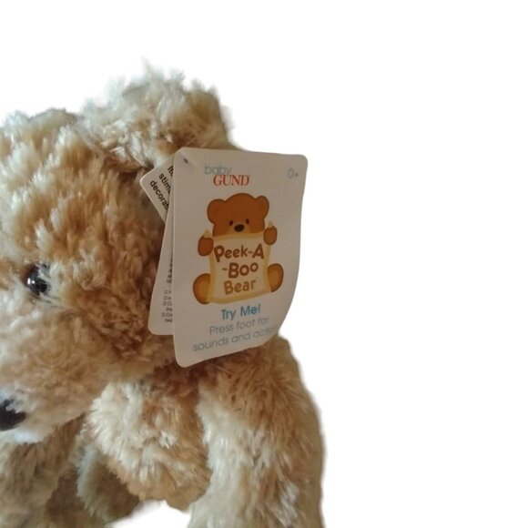 Baby GUND Peek-A-Boo Teddy Bear Animated Stuffed Animal Plush Toy Works - Picture 3 of 4